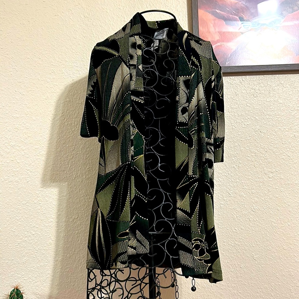 VINTAGE R&M Richards for Karen Kwong 10 Short Sleeve Jacket / Open Cardigan